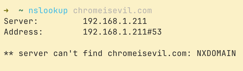 nslookup